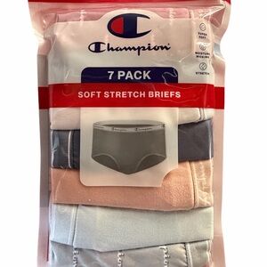 Champion Girl’s 7-Pack Soft Stretch Briefs — Pink and Gray